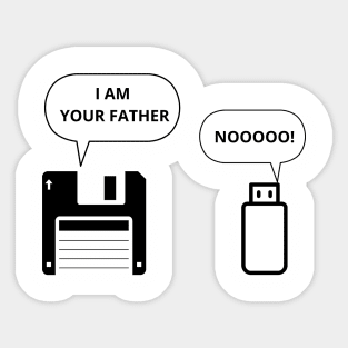 Funny USB Floppy Disk I am Your Father Sticker